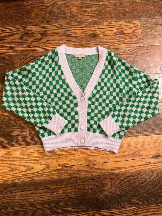 J. Crew Sweaters - J. Crew Checkerboard V-Neck Cardigan